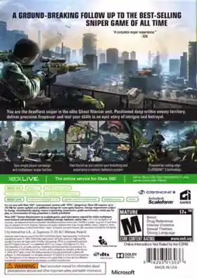 Sniper Ghost Warrior 2 (USA) box cover back